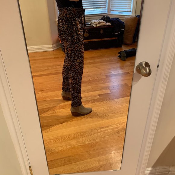 Animal print high waist elastic pants, size L - Picture 2 of 6